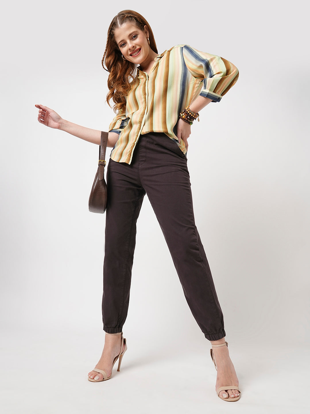 Women Charcoal Mid-Rise Skinny Joggers