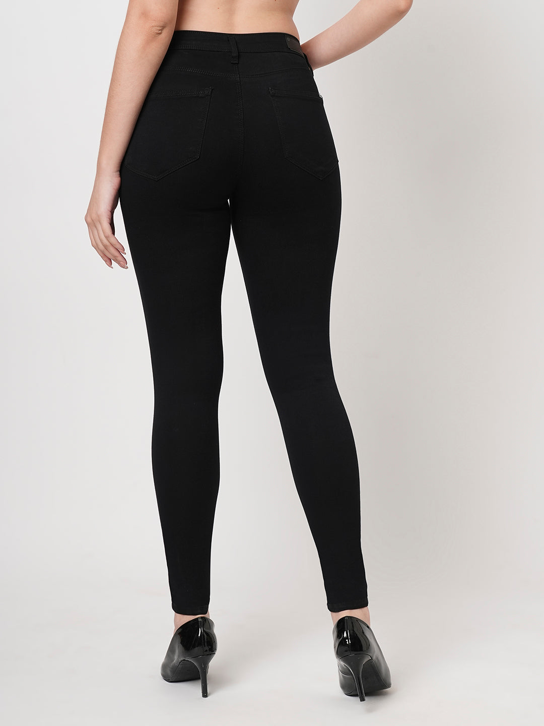 Women Black High-Rise Skinny Jeans