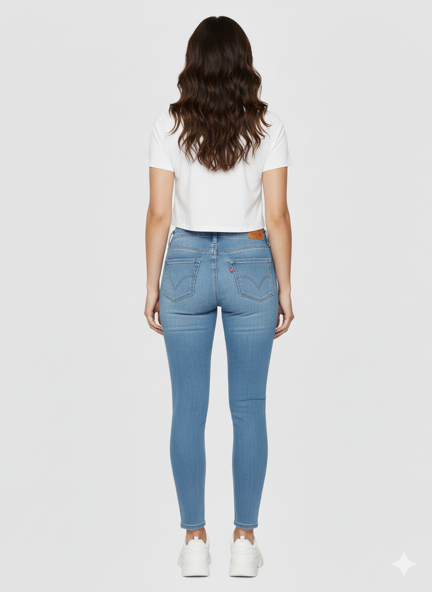 Women Blue High-Rise Slimming Skinny Jeans