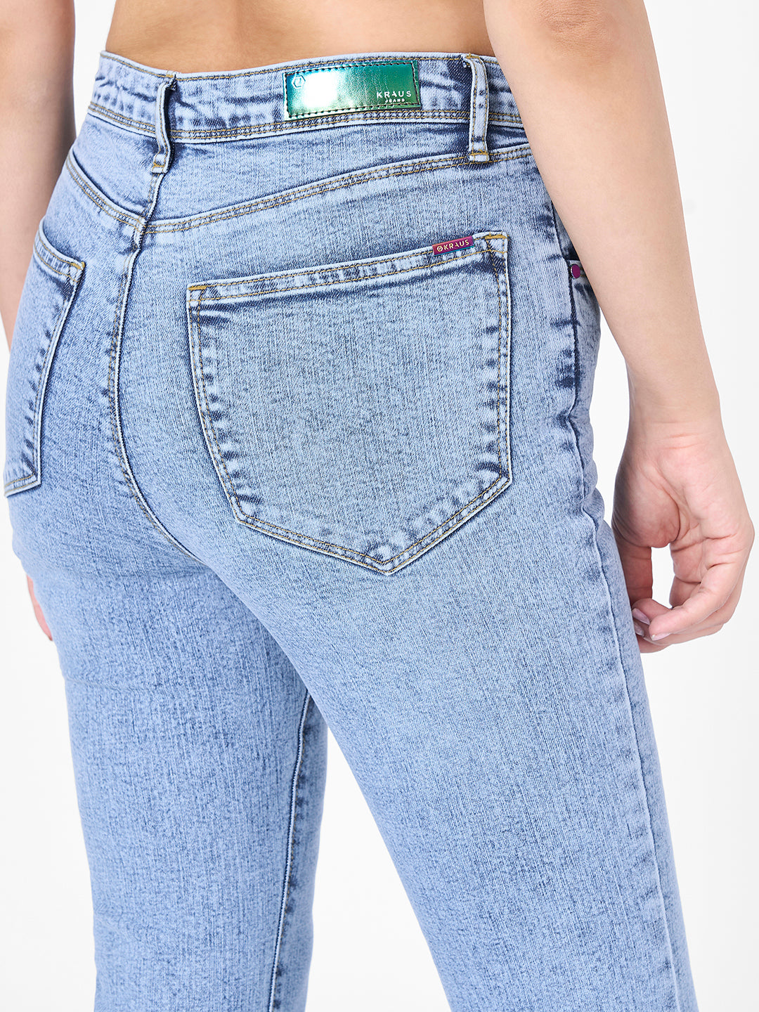 Women Blue High-Rise Flare Jeans