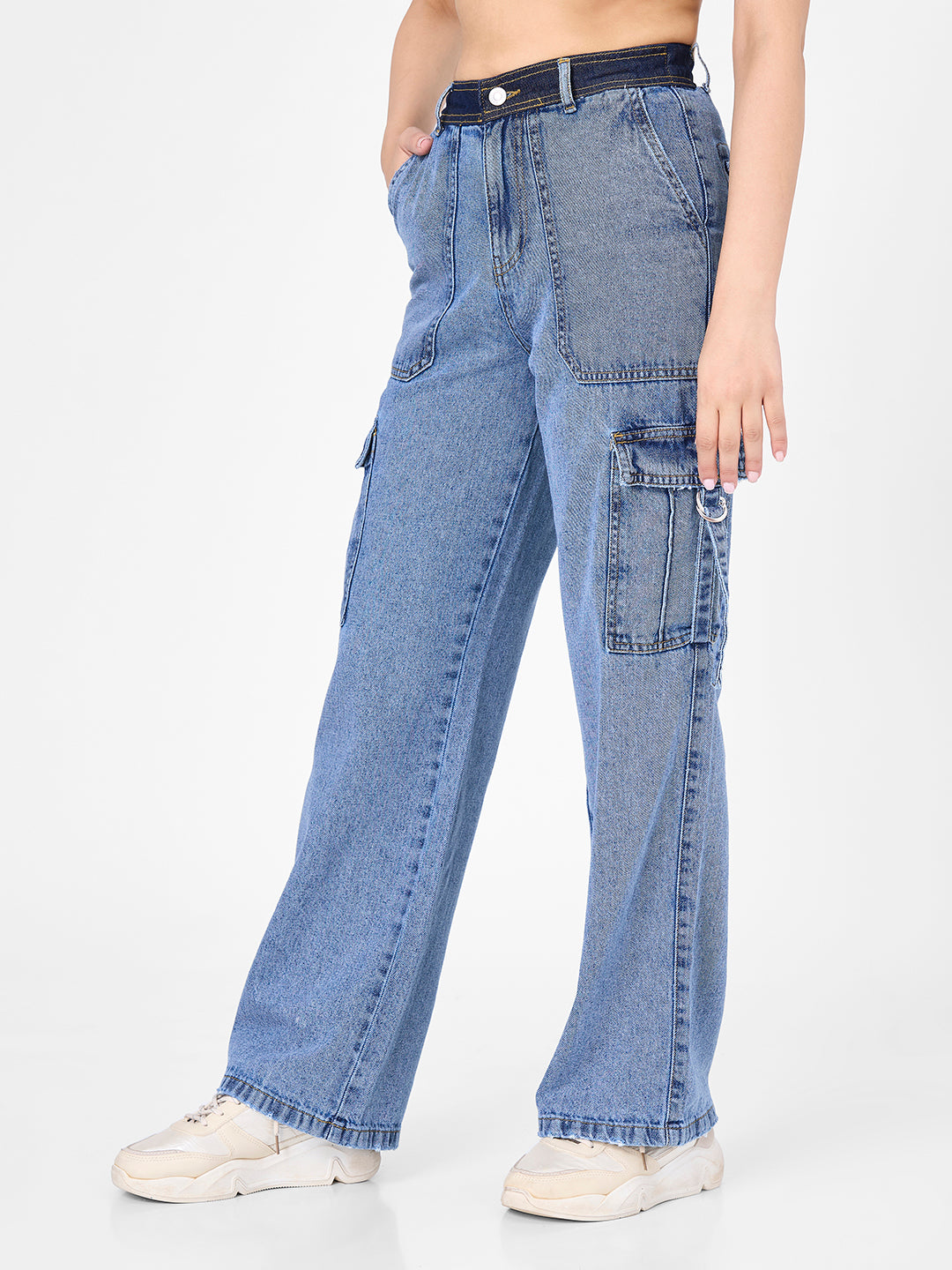 Blue Mid-Rise Cargo