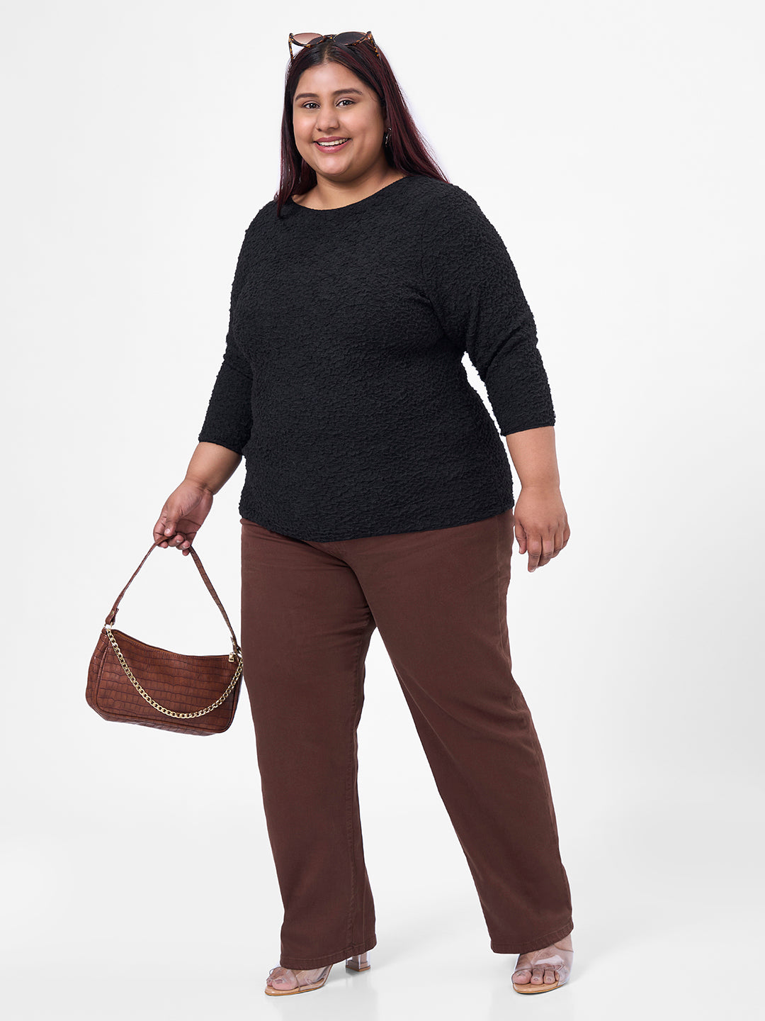 Women Sepia High-Rise Slim Straight Fit Jeans