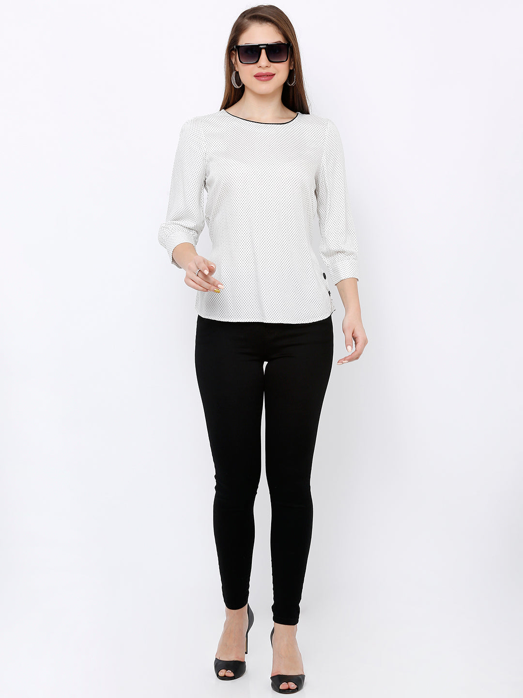 Women Off White Top