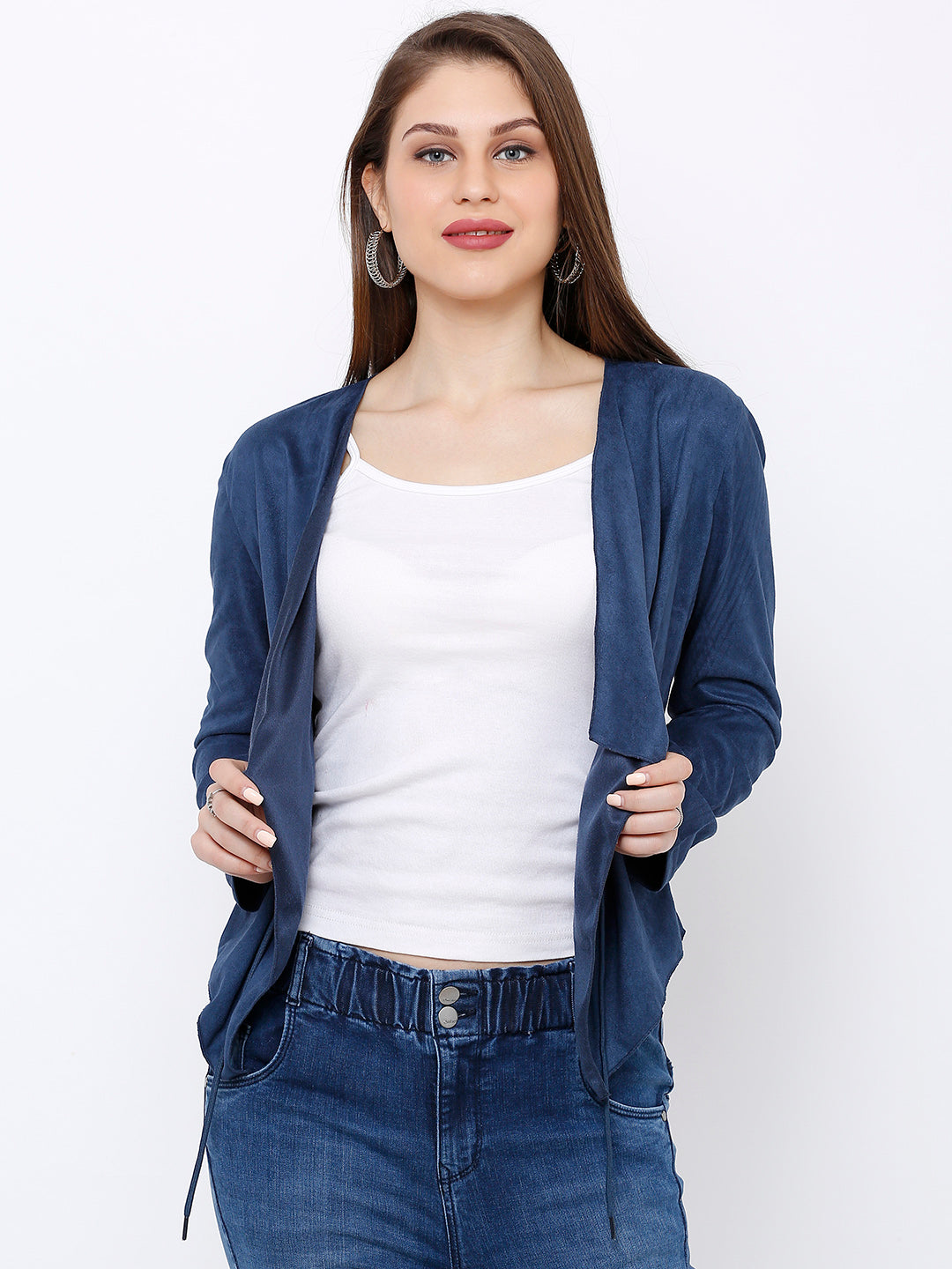 Women Navy Shrug