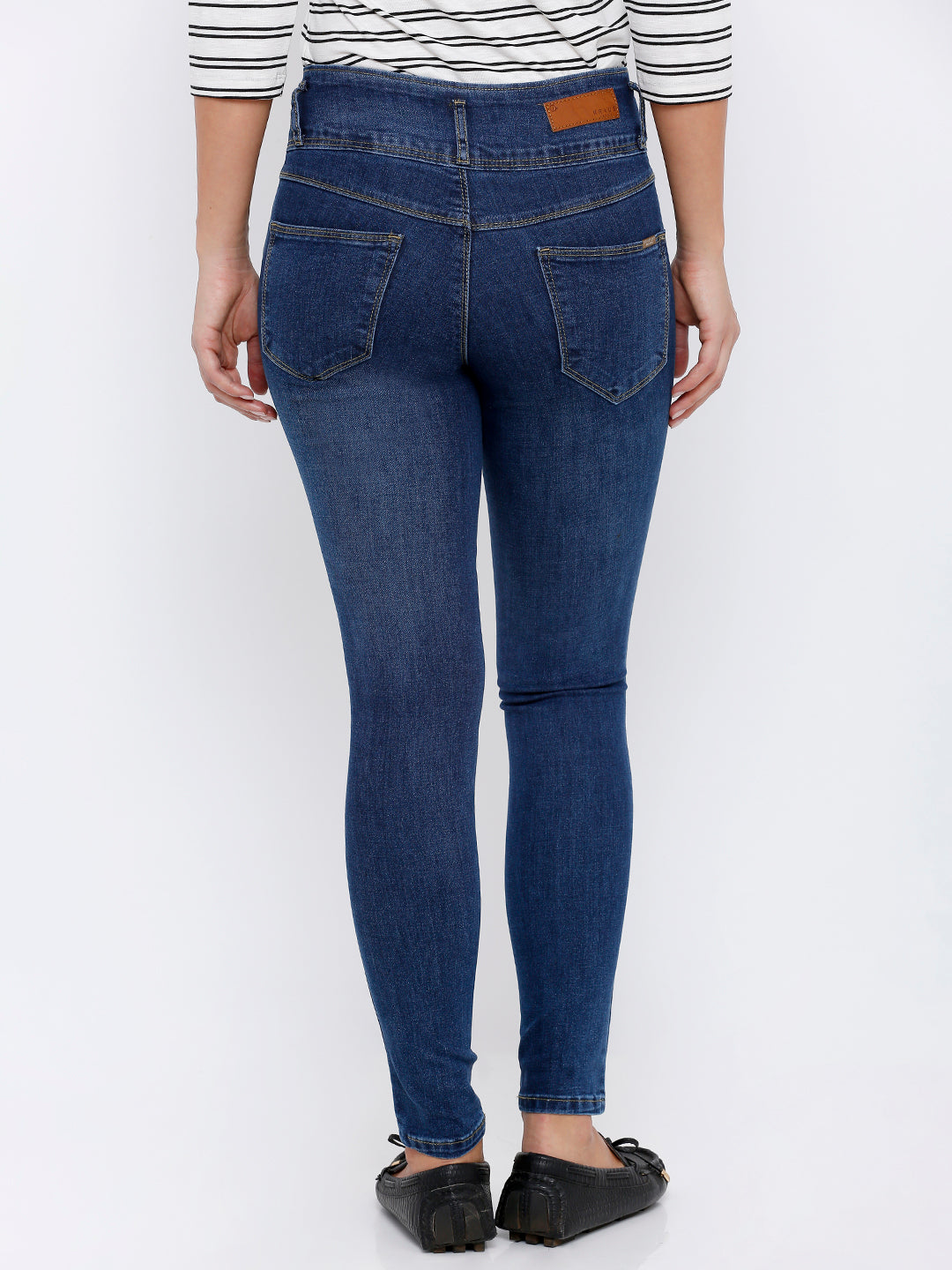 Women Blue High-Rise Skinny Jeans