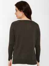Women Dark Grey Solid Full Length Tops