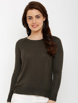 Women Dark Grey Solid Full Length Tops