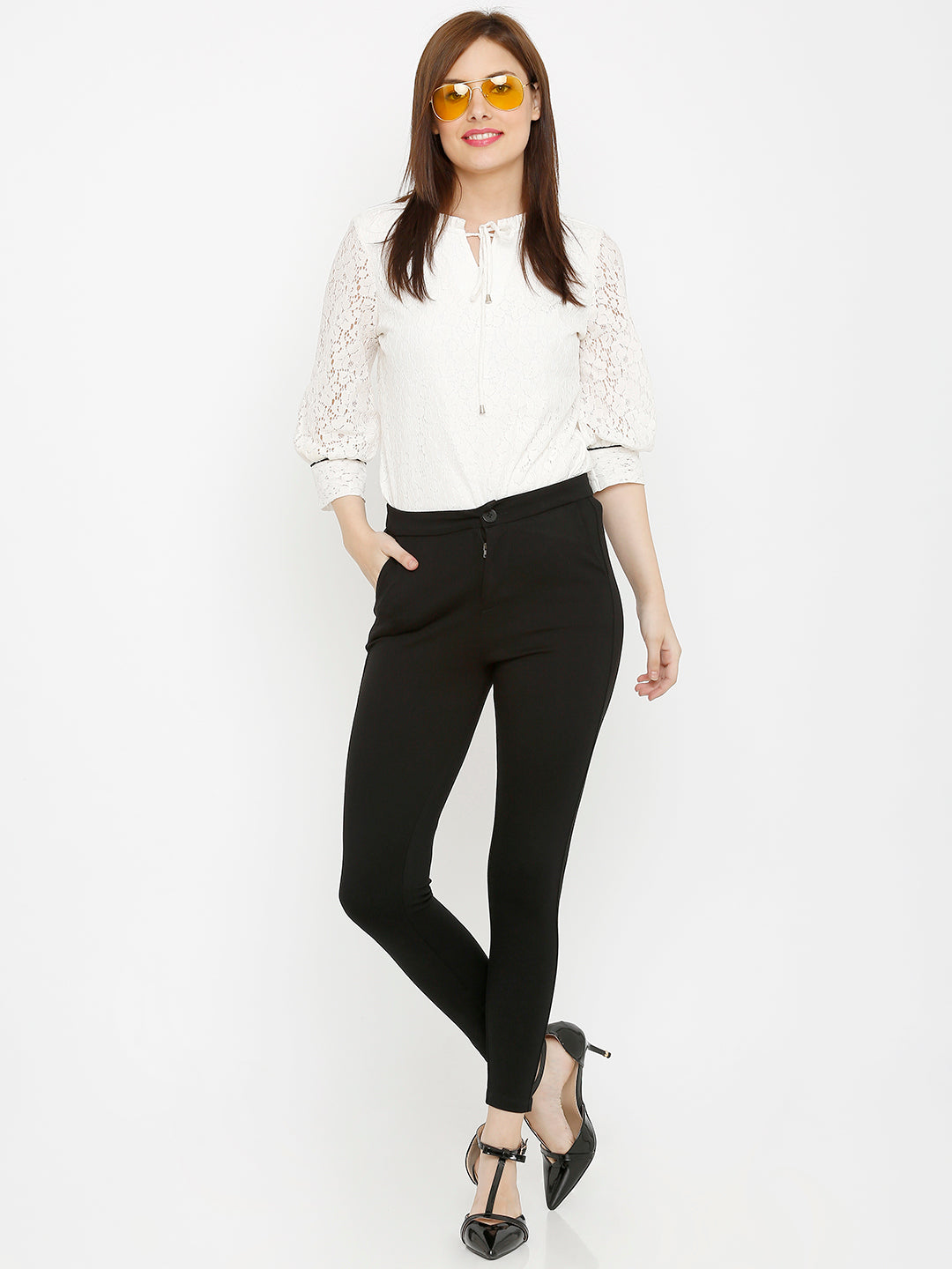 Black Slim Fit Treggings