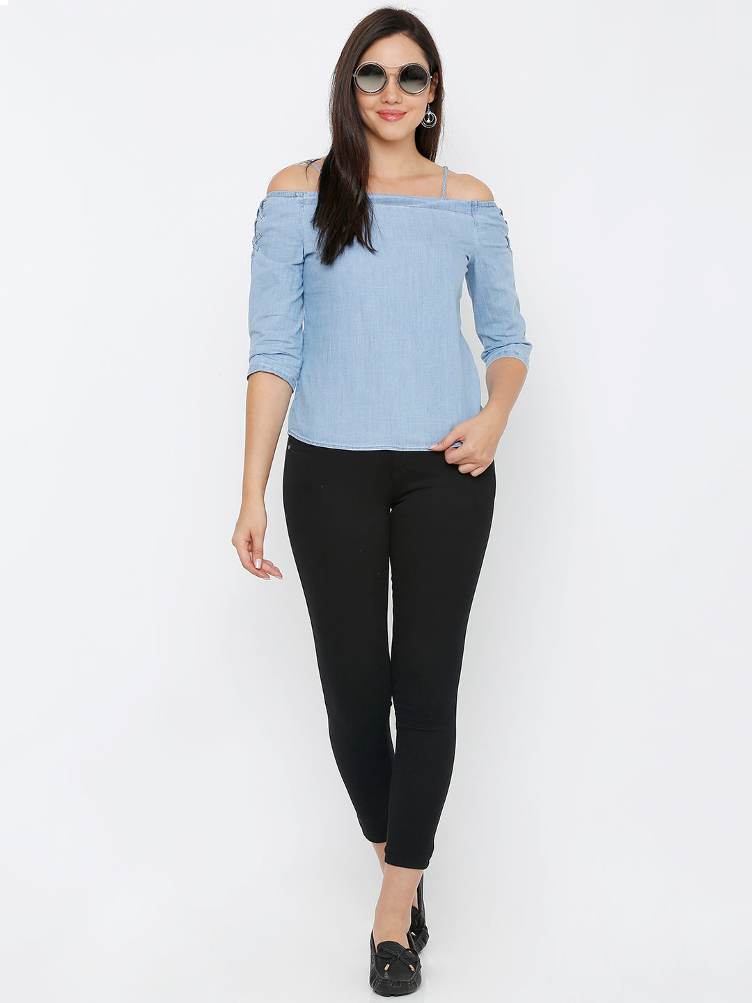 Women Light Blue Top