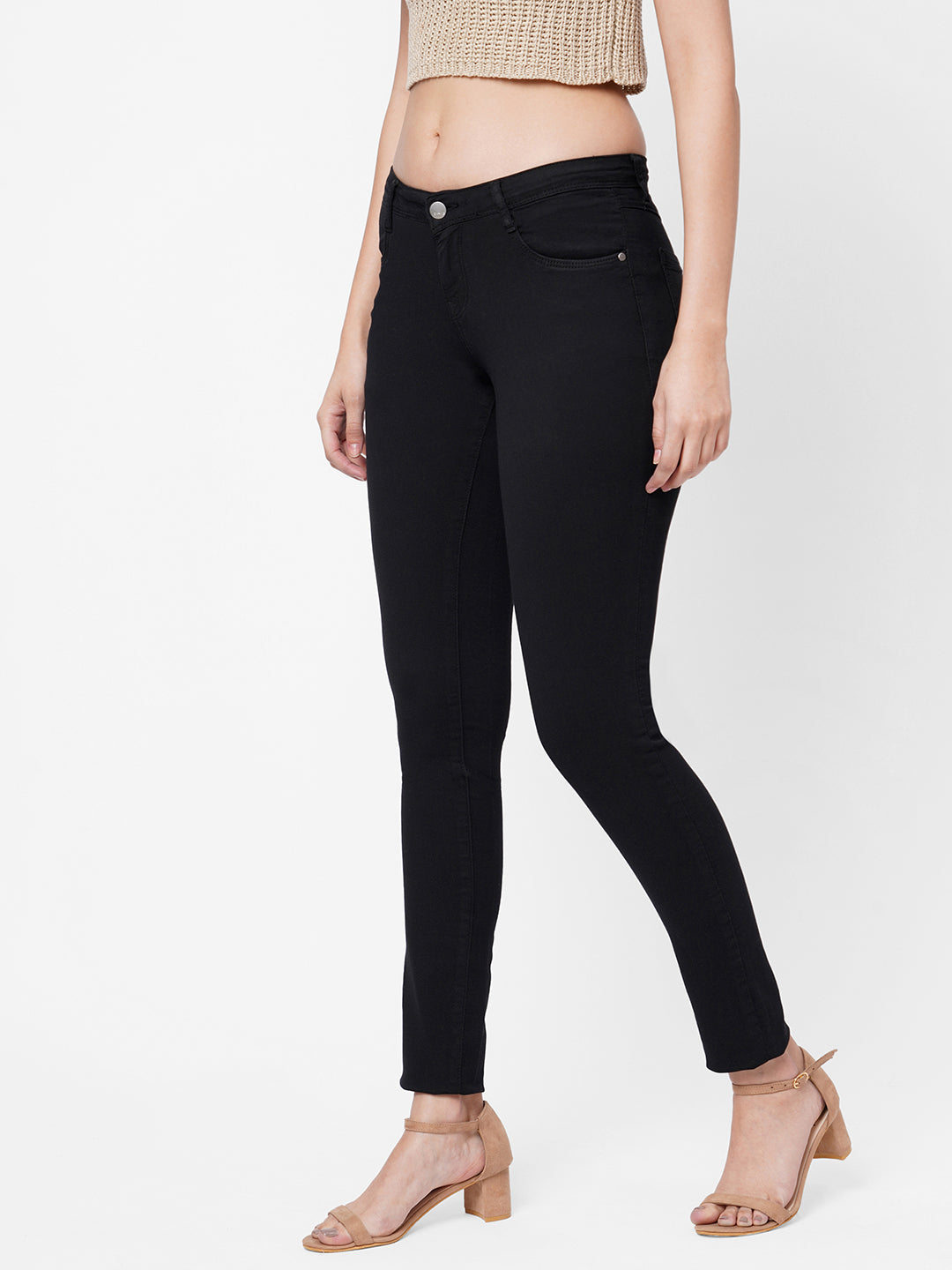 Women Blue Mid-Rise Skinny Jeans