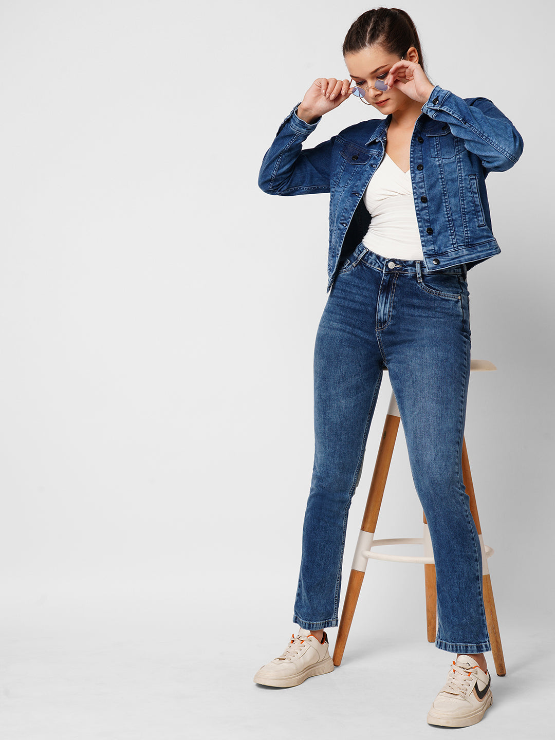 Women Dark Blue Denim Jacket