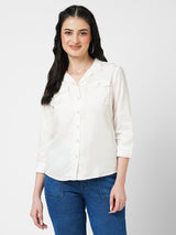Women Blush Pink Tie & Dye Three-Quarter Sleeves Shirts