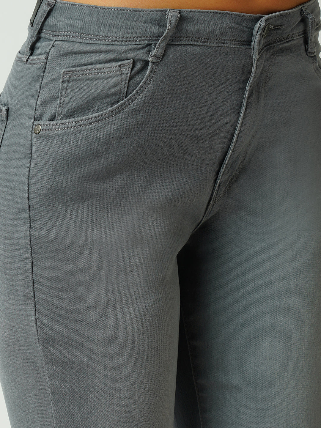 Women Grey High-Rise Skinny Jeans