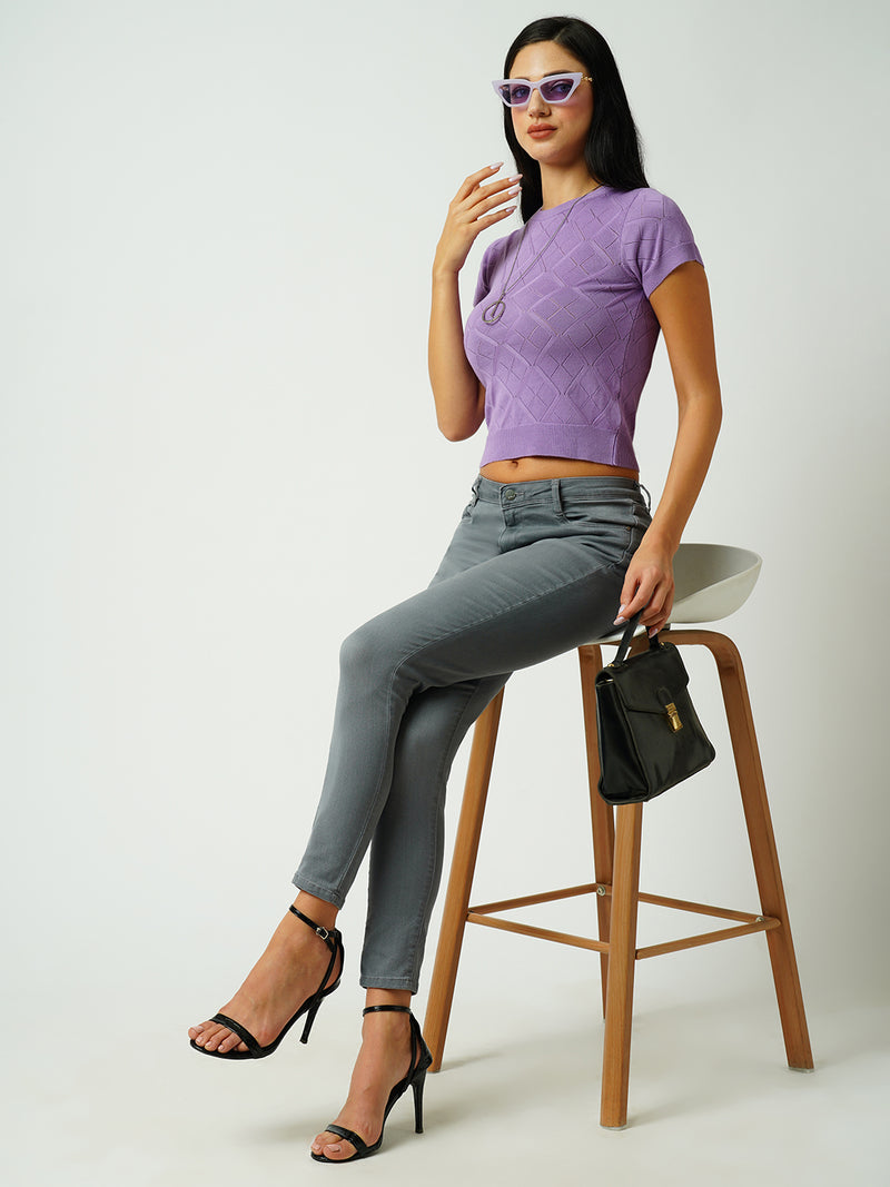 Women Grey High Rise Skinny Jeans