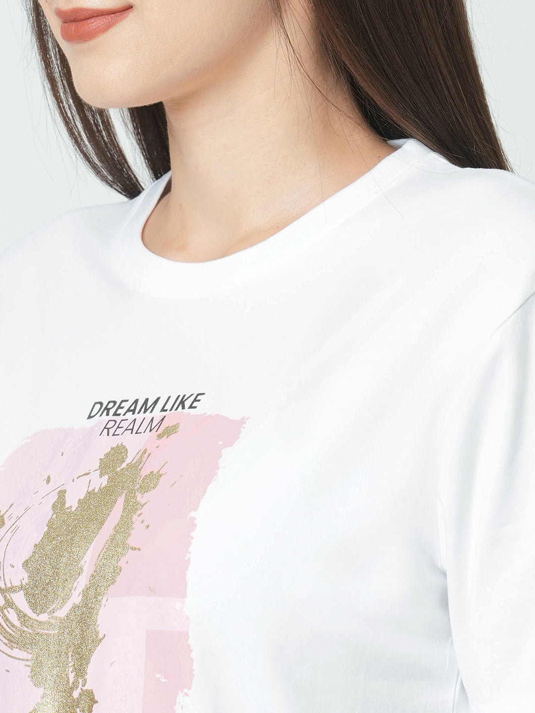 Women Slim Fit Boxy Graphic Tees