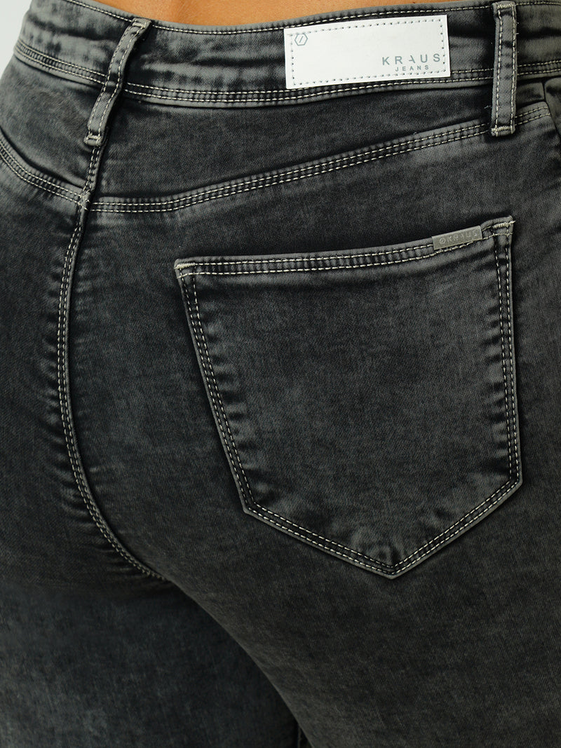 Women Grey Mid Rise Skinny Jeans