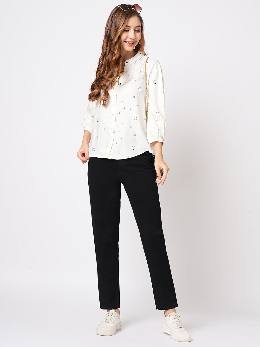 Women Off White Shirt