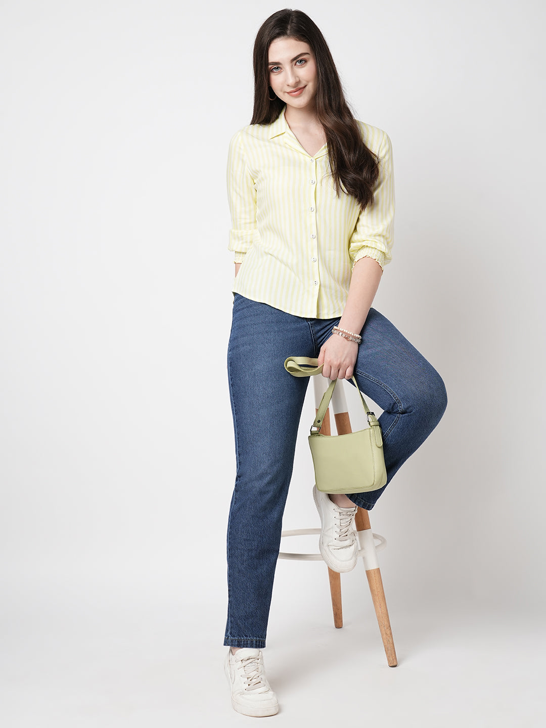 Women Blue High-Rise Mom Fit Jeans