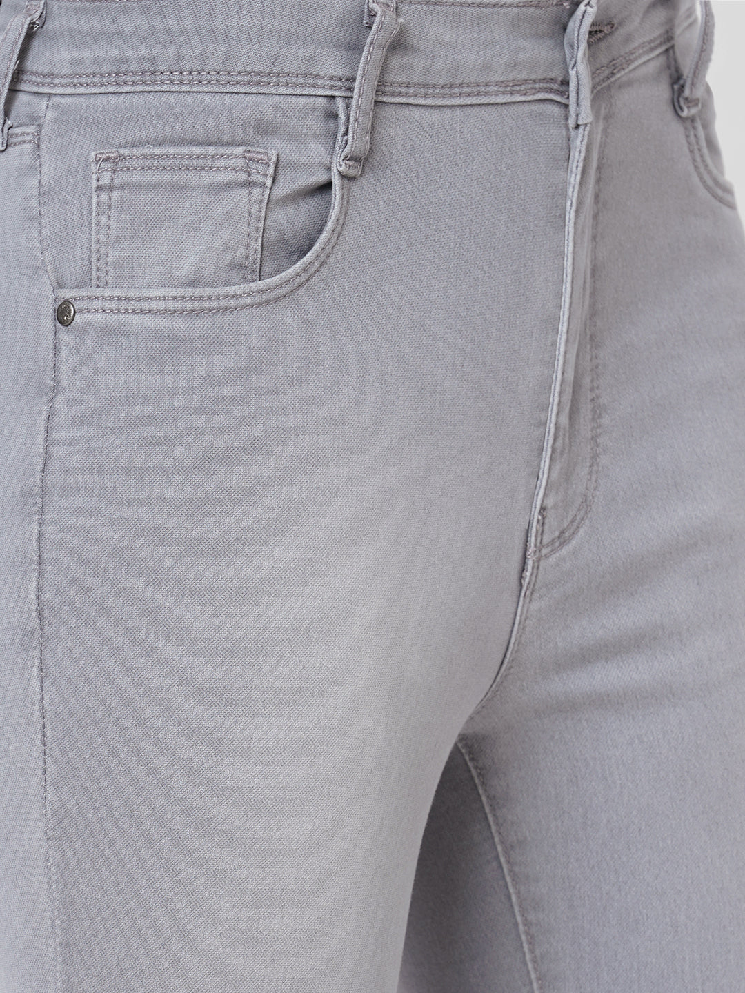 Women Grey High-Rise Skinny Jeans