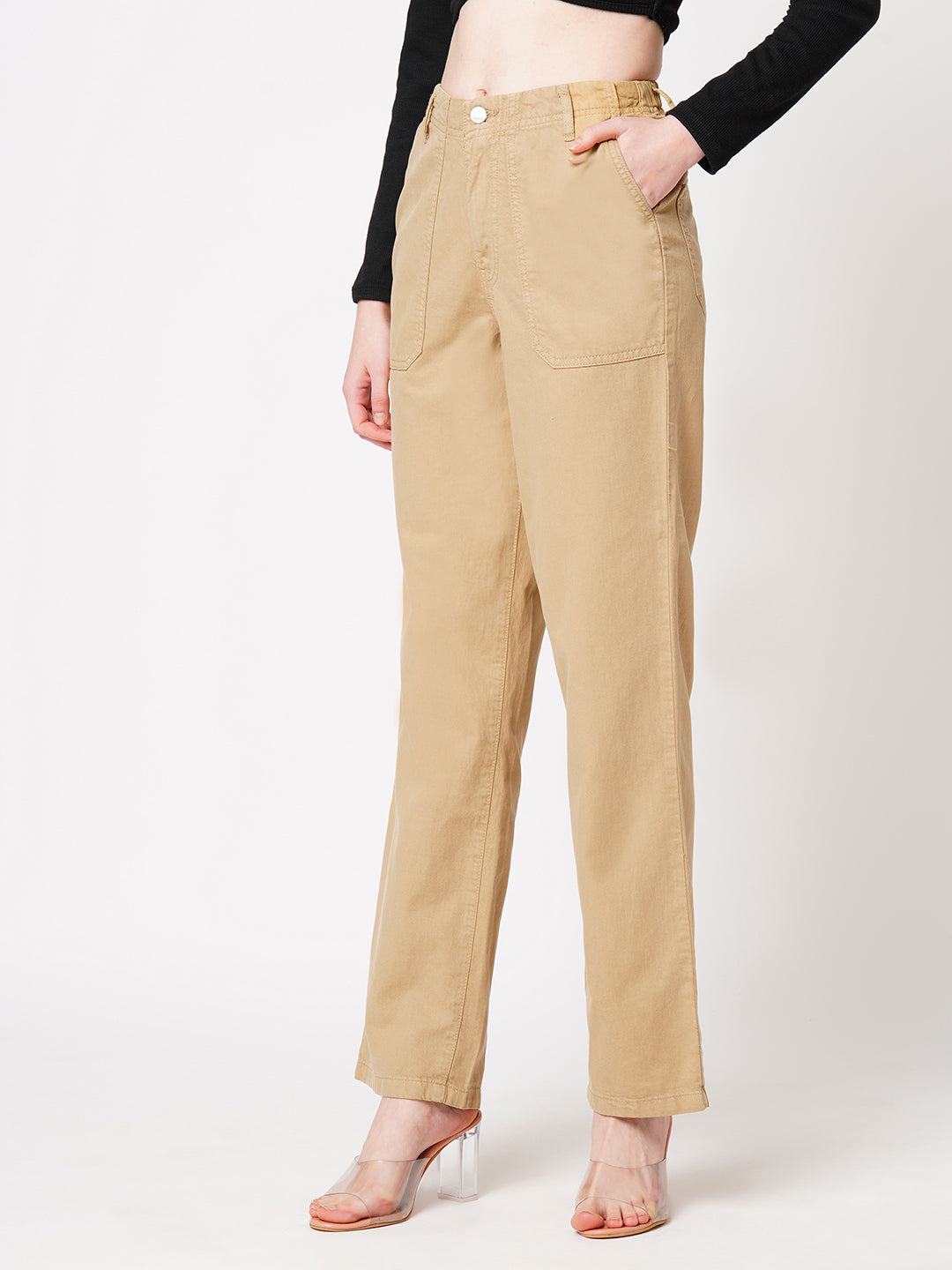 Women High-Rise Loose Straight Jeans
