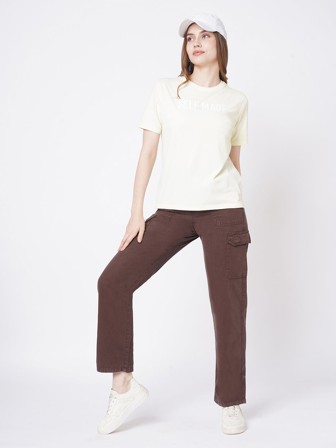 Women Sepia High-Rise Cargo