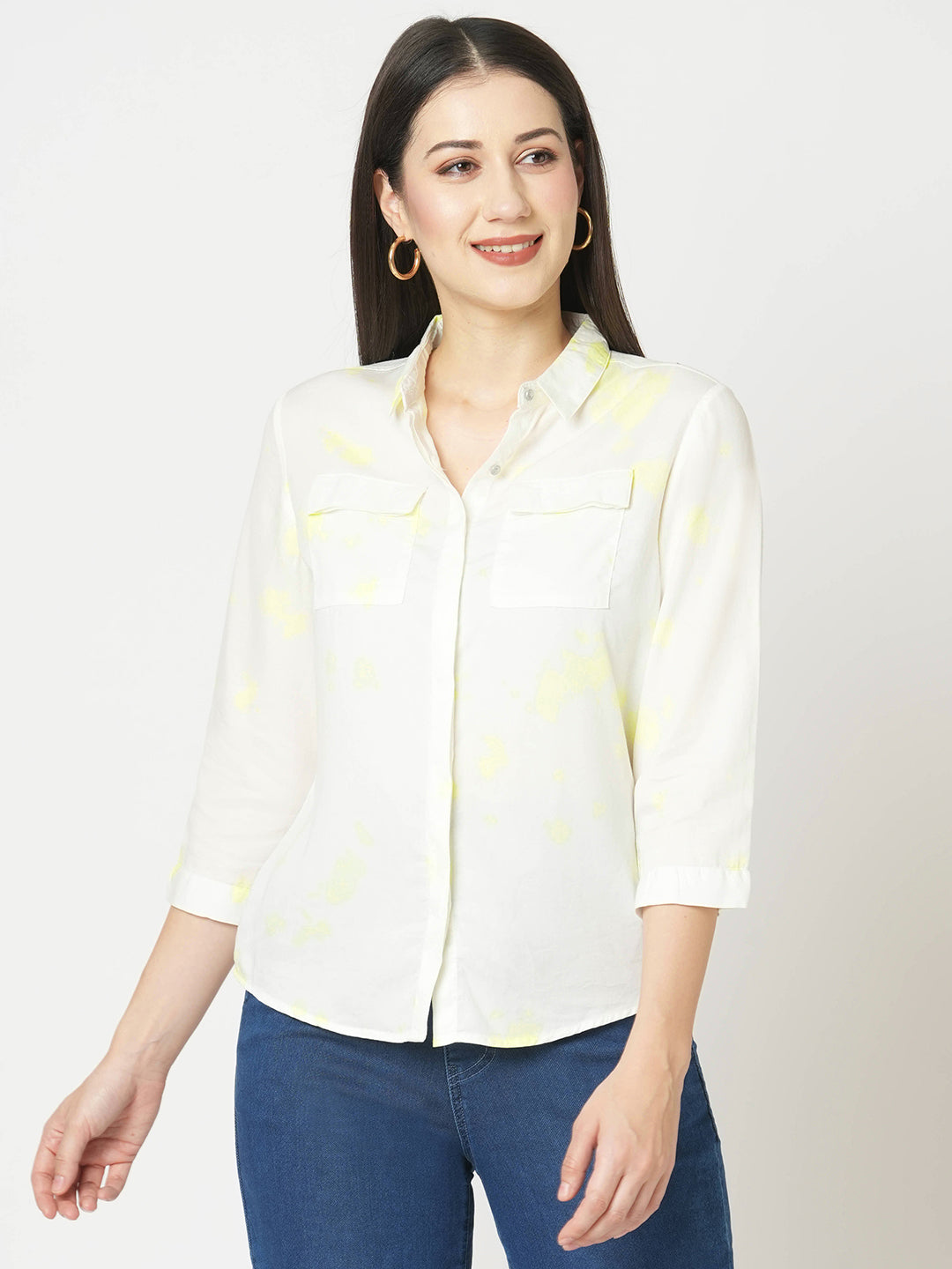 Women Lime Tie/Dye Shirt