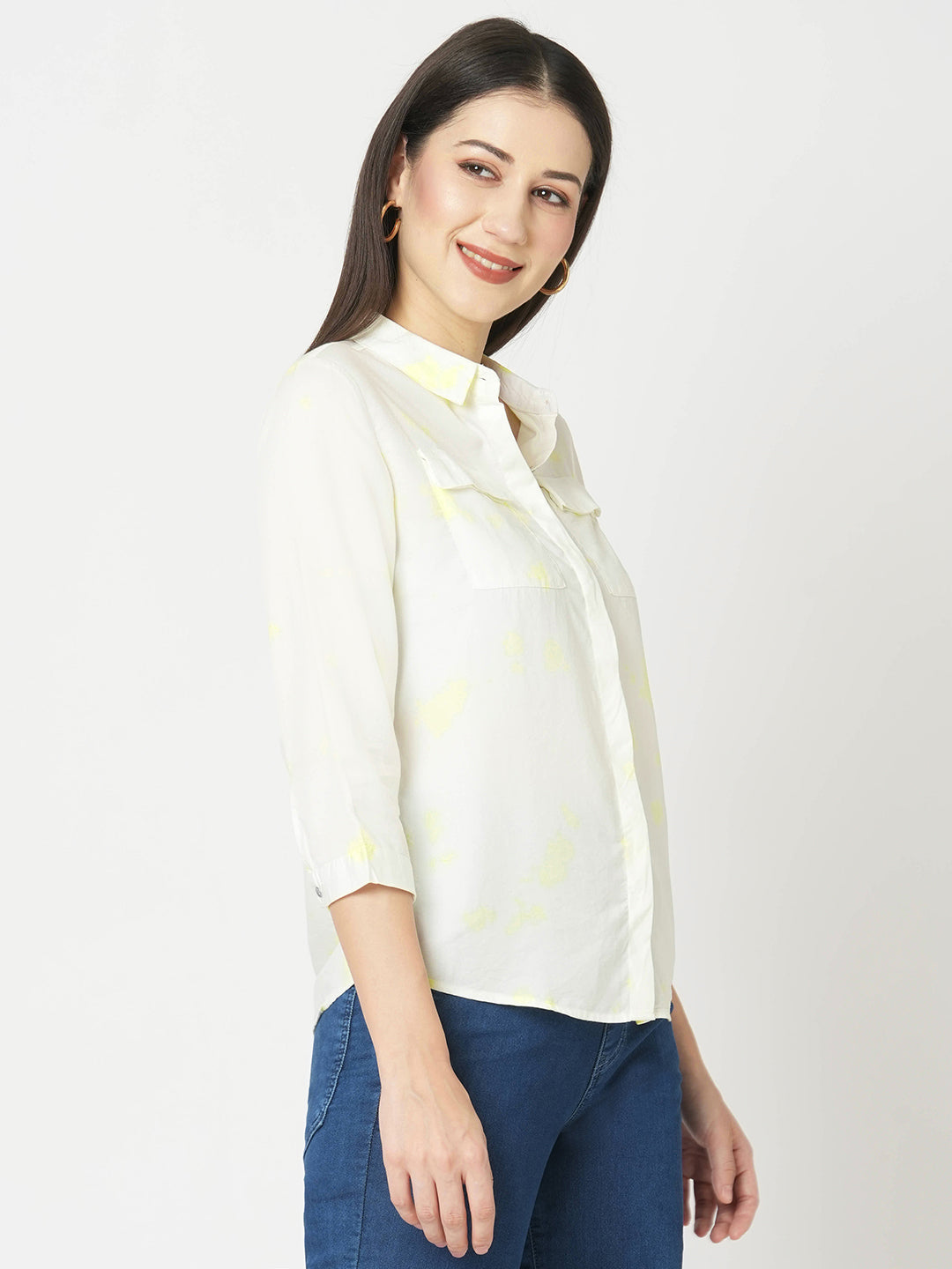 Women Lime Tie/Dye Shirt
