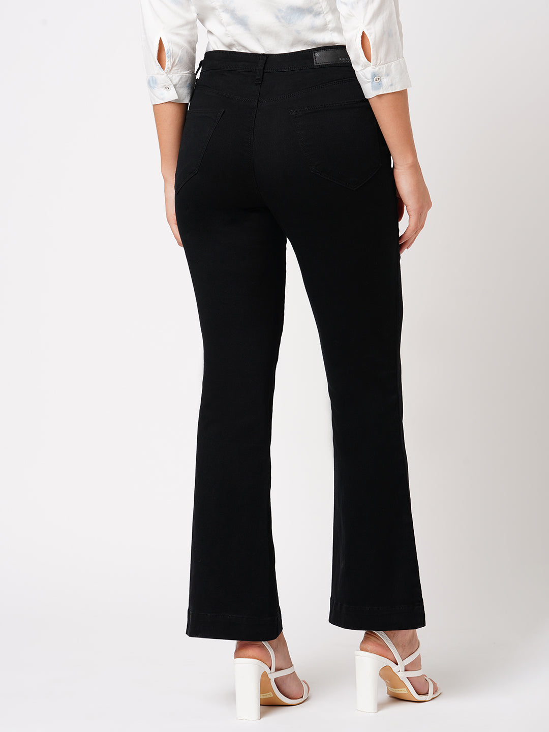 Women Black High-Rise Flare Jeans