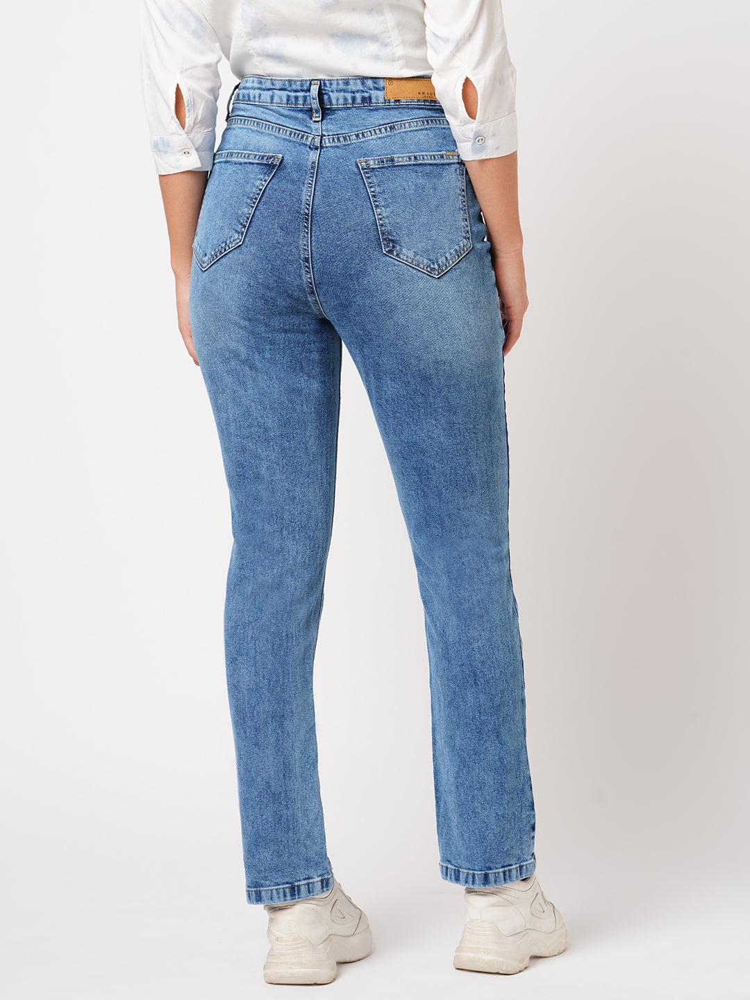 Women High-Rise Relaxed Straight Fit Jeans