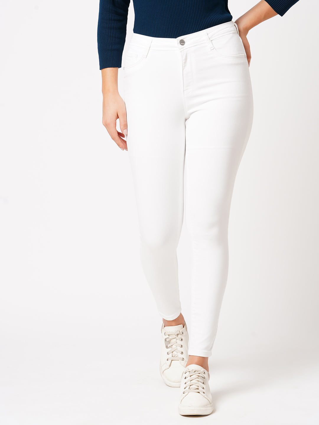 Women White High-Rise Skinny Jeans