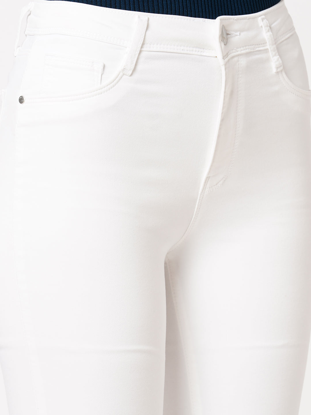 Women White High-Rise Skinny Jeans