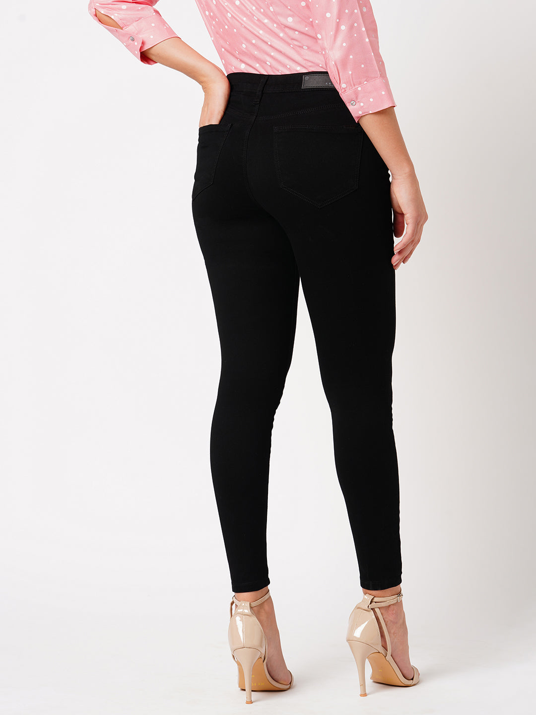 Women Black High-Rise Skinny Jeans