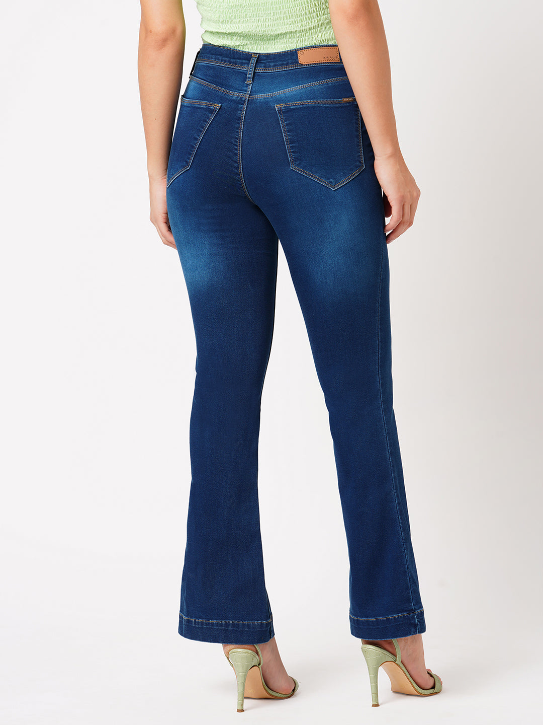 Women Blue High-Rise Flare Jeans