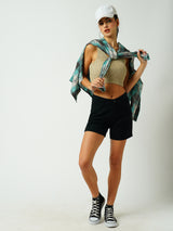 Women Black High Rise Slim Shorts