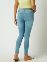 Women Mid Blue High Rise Skinny Jeans