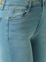 Women Mid Blue High Rise Skinny Jeans