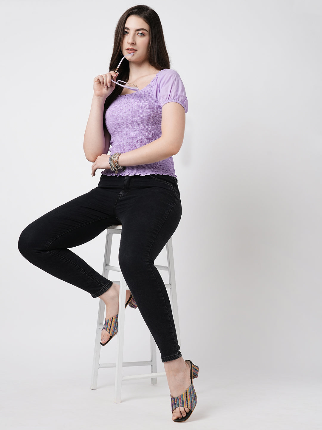 Women Carbon Black Sky High Skinny Jeans