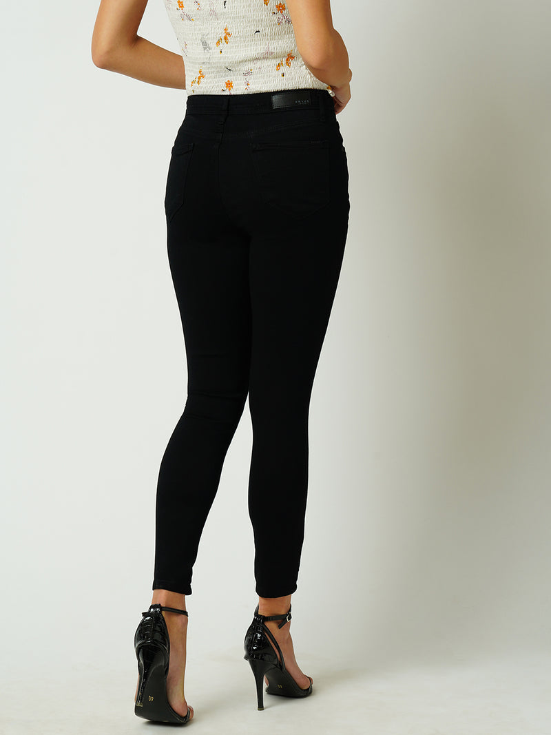 Women Black High Rise Slimming Skinny Jeans