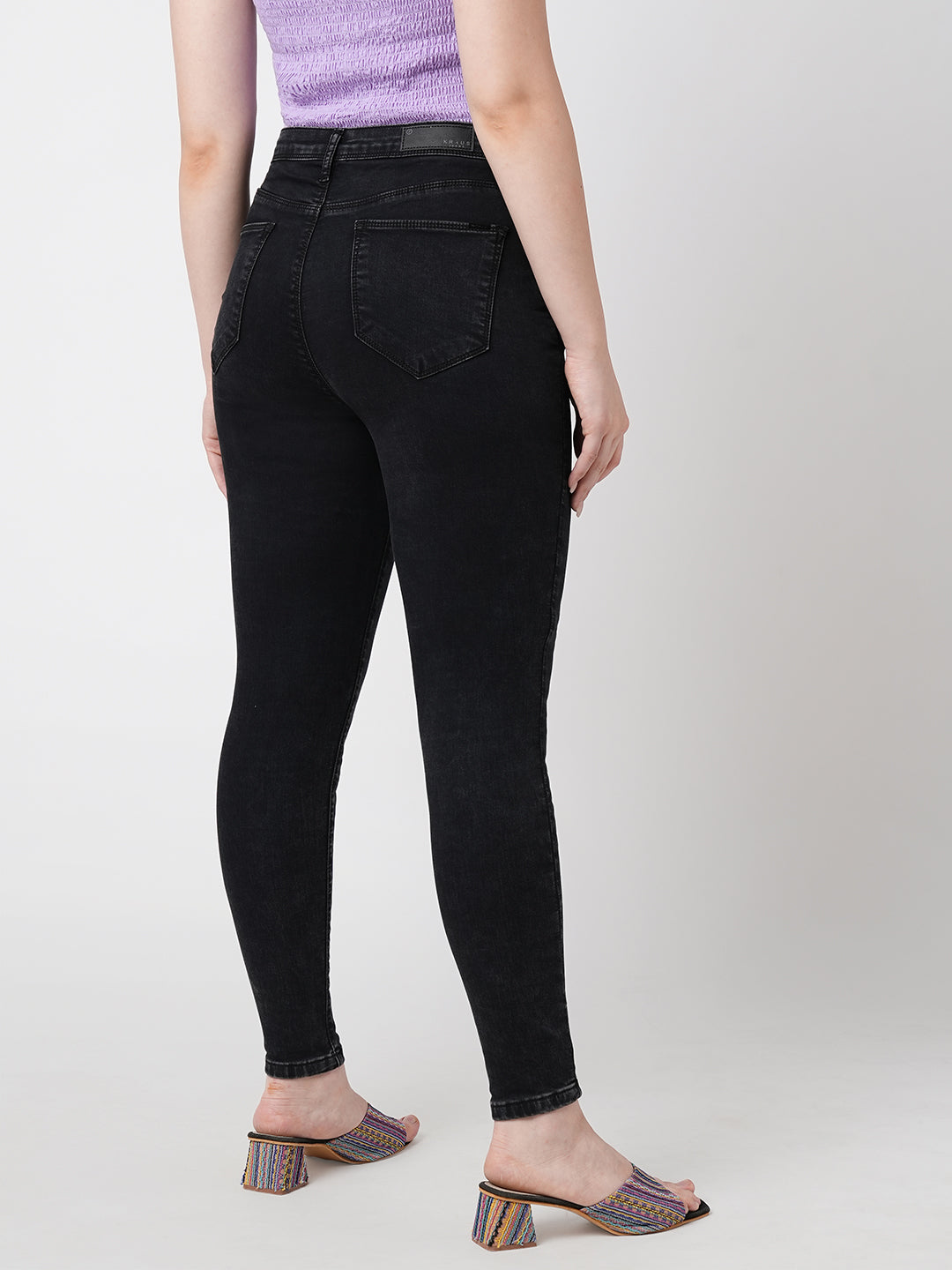 Women Carbon Black Sky High Skinny Jeans