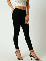 Women Black High Rise Slimming Skinny Jeans