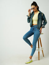 Women Blue Sky High Rise Skinny Fit Jeans