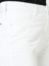 Women White K5031 High Rise Wide Leg Jeans