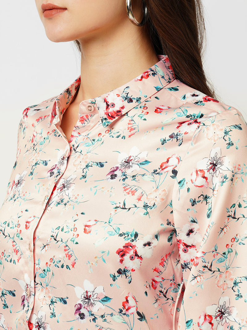 Women Floral Print Printed Full Length Shirts