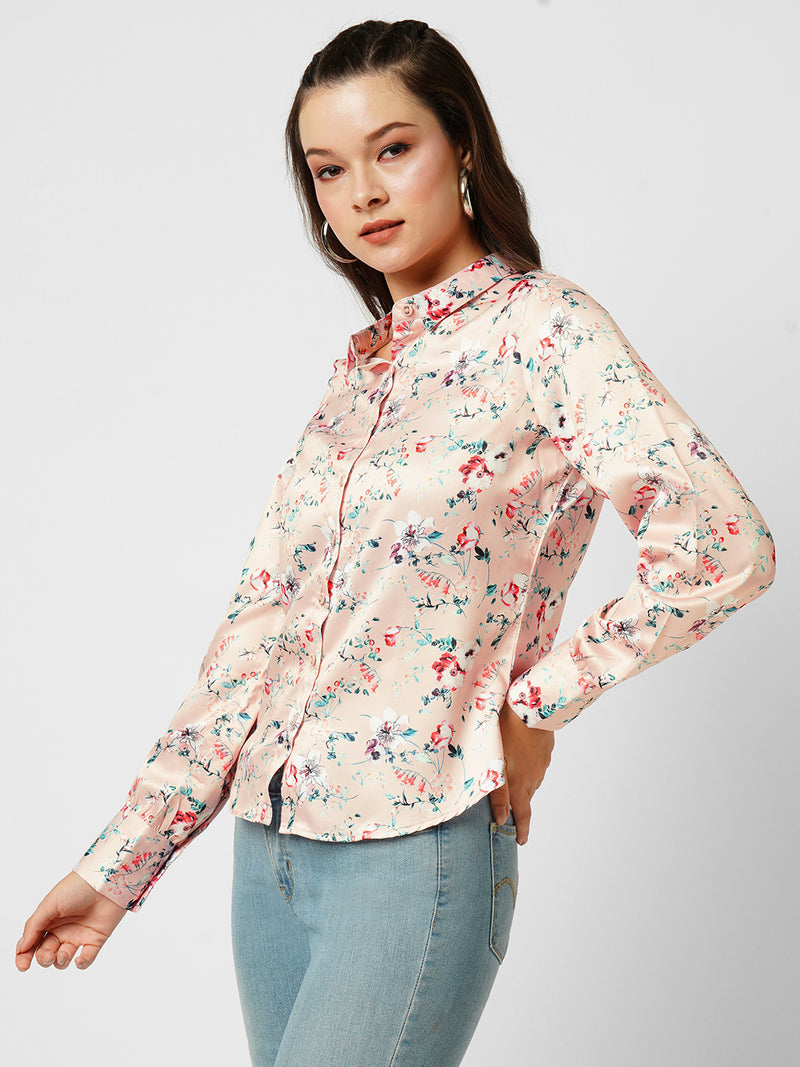 Women Floral Print Printed Full Length Shirts