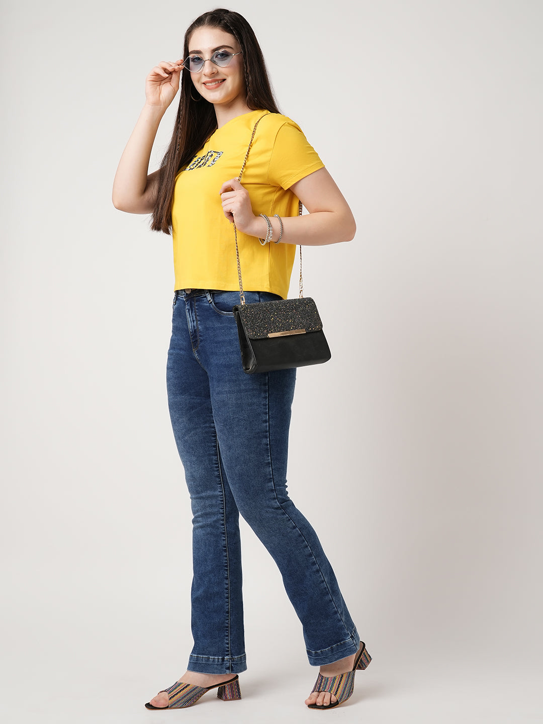 Women Blue High-Rise Flare Jeans