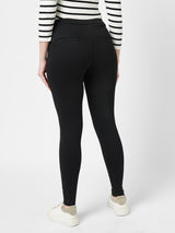 Women Black K4005 High Rise Skinny Tregging