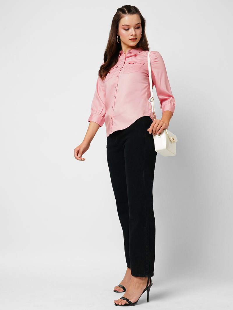 Women Blush Pink Shirts