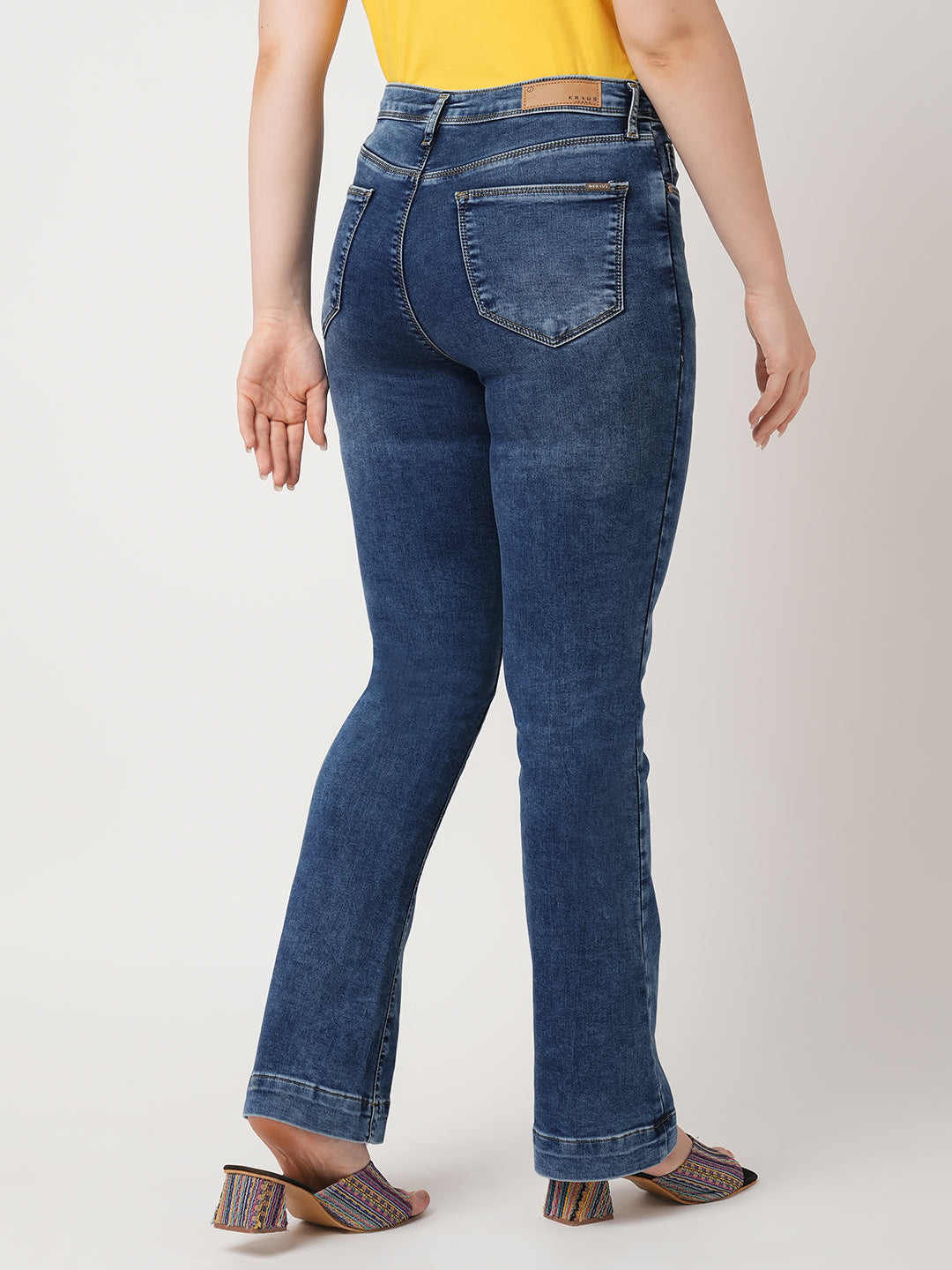 Women Blue High-Rise Flare Jeans