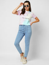 High Rise Denim Jogger
