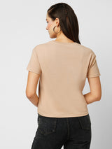 Women Beige T-Shirts